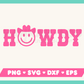 My Howdy SVG is part of my western SVG files for Cricut collection, and features a happy face cowboy within the word howdy.