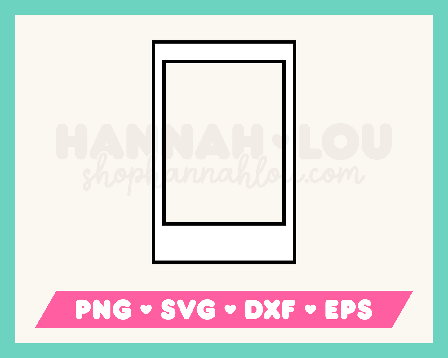 Instant Film Scrapbook Frame SVG