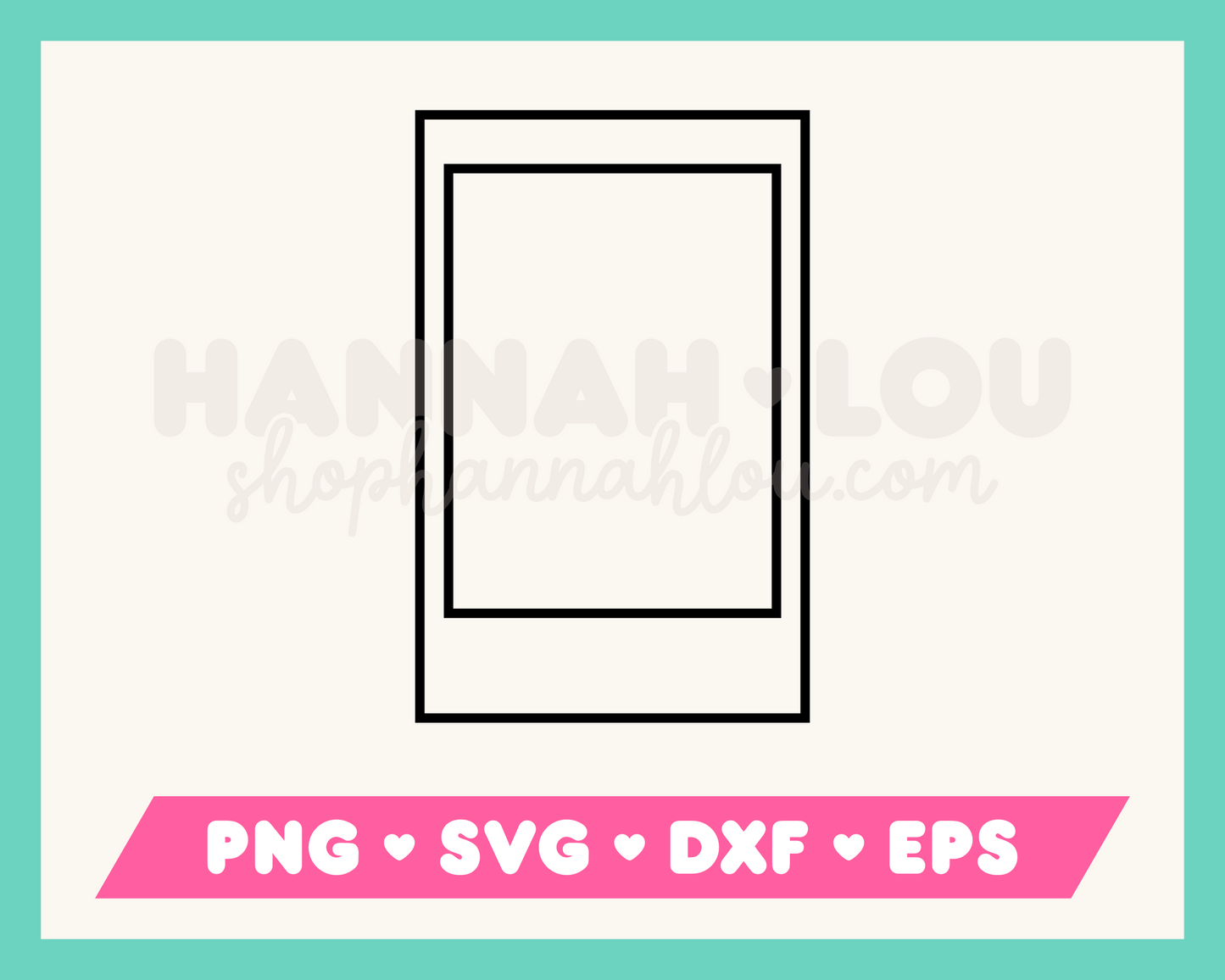 Instant Film Scrapbook Frame SVG