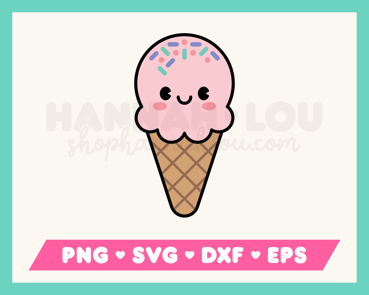 Kawaii Ice Cream SVG