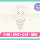 Kawaii Ice Cream SVG Single-Line