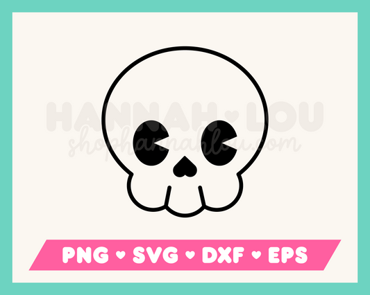 Kawaii Skull SVG