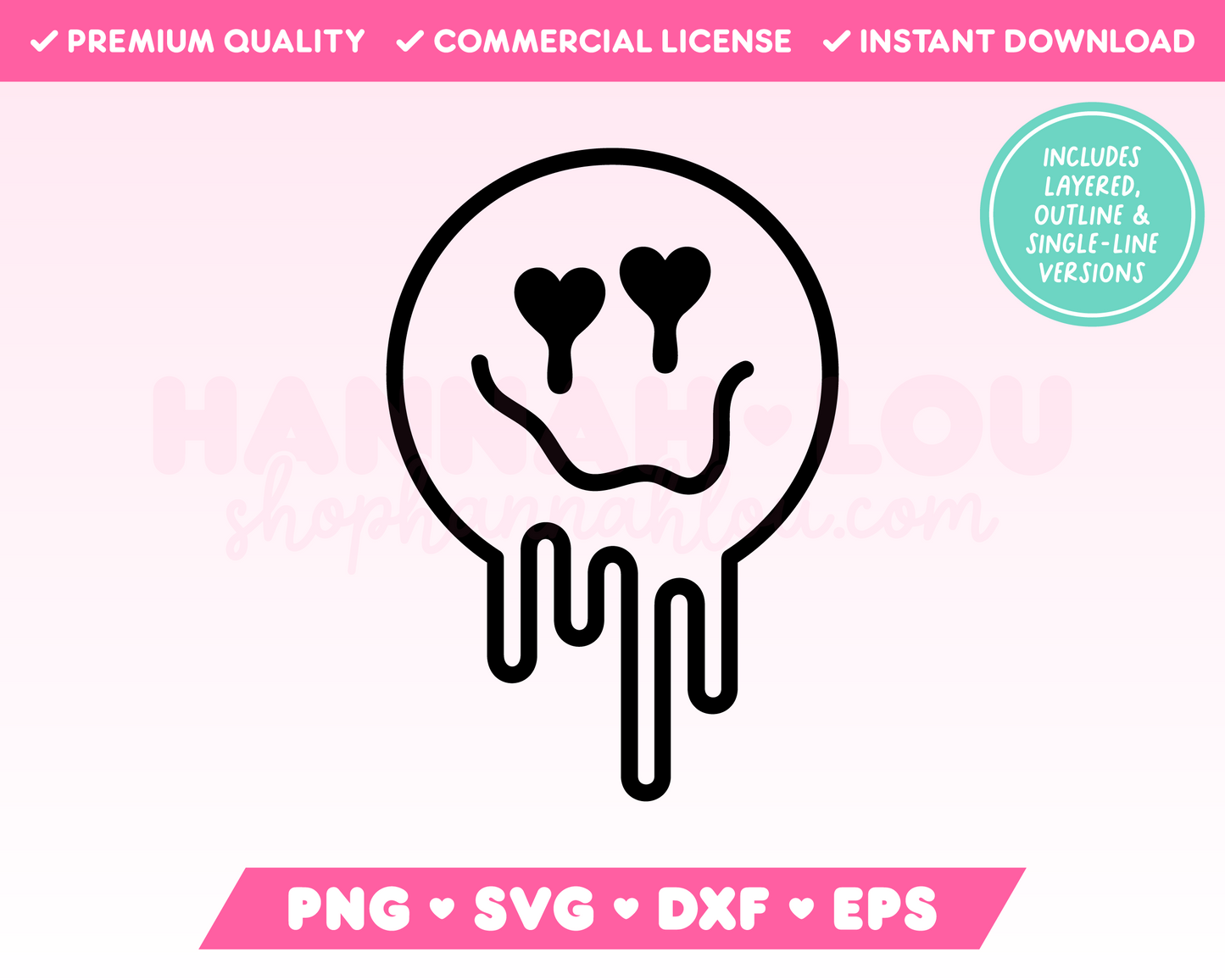 Melting Heart Eyes Emoji SVG · Valentine's Day SVG Files for Cricut · Valentine's Day Sublimation Designs