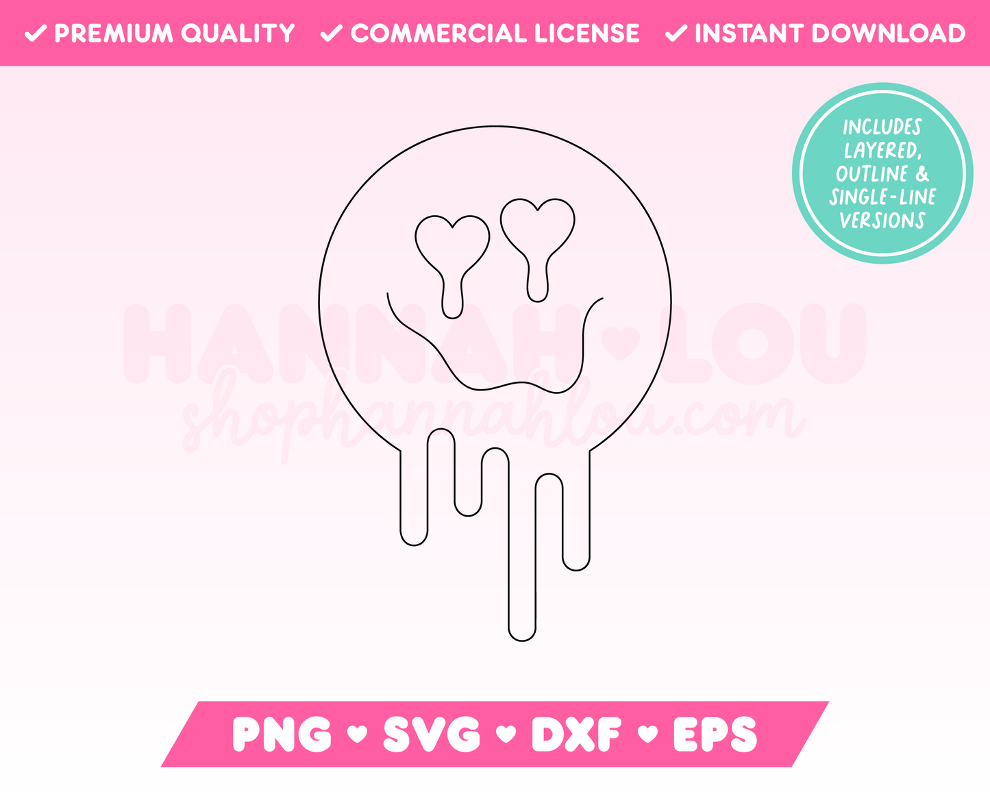 Melting Heart Eyes Emoji SVG · Valentine's Day SVG Files for Cricut · Valentine's Day Sublimation Designs