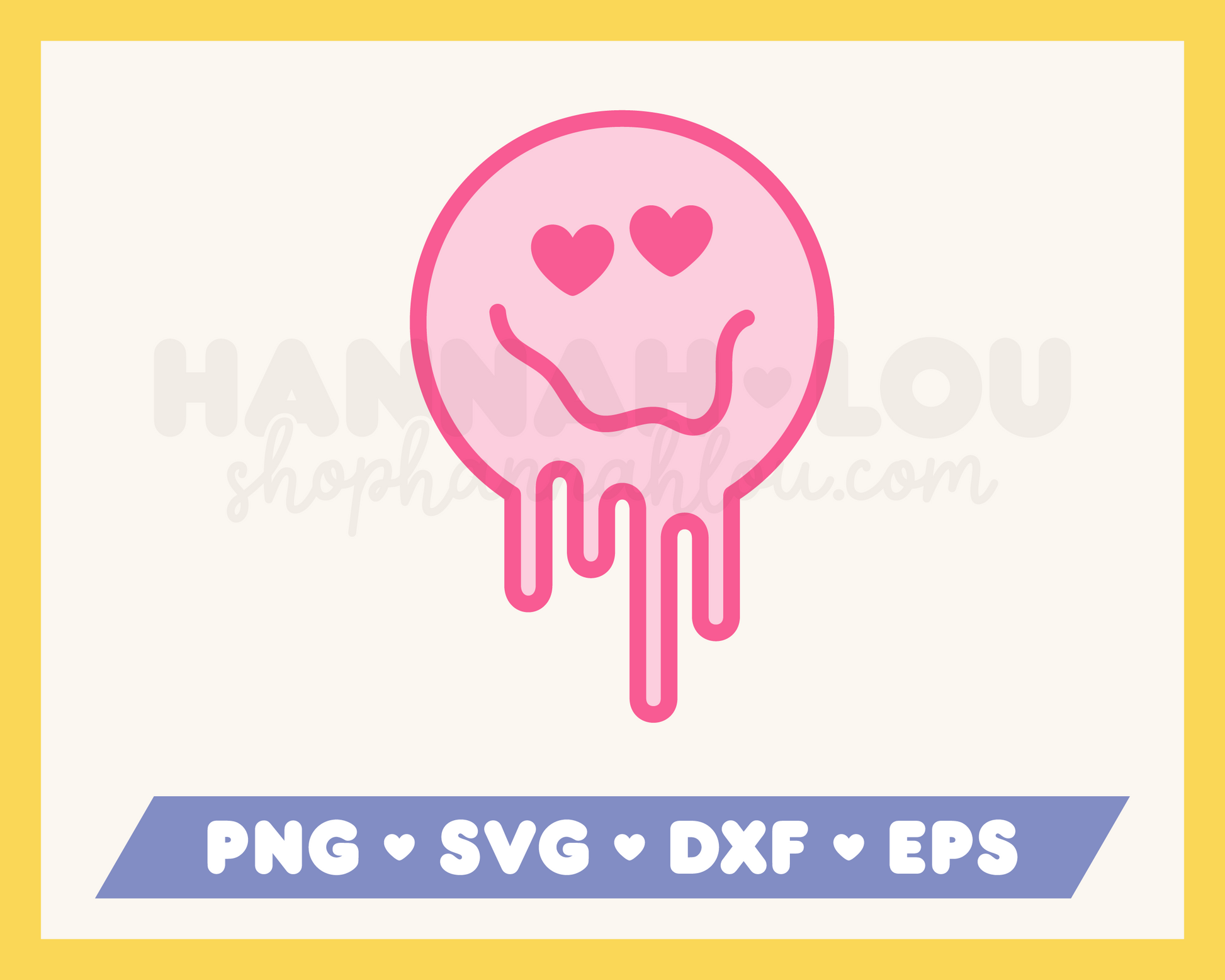 Heart Eye Emoji SVG Cut File