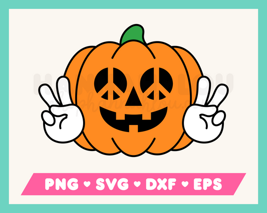 Peace Pumpkin SVG