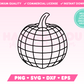 My trendy Pumpkin Disco Ball SVG is part of my Halloween SVG Files for Cricut collection, and features an outline of a retro-style disco ball shaped as a pumpkin.