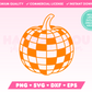 My trendy Pumpkin Disco Ball SVG is part of my Halloween SVG Files for Cricut collection, and features an outline of a retro-style disco ball shaped as a pumpkin.