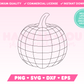 My trendy Pumpkin Disco Ball SVG is part of my Halloween SVG Files for Cricut collection, and features a single-line drawing or sketch of a retro-style disco ball shaped as a pumpkin.