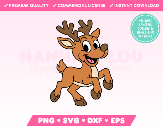 Reindeer SVG · Christmas SVG Files for Cricut · Christmas Sublimation Designs