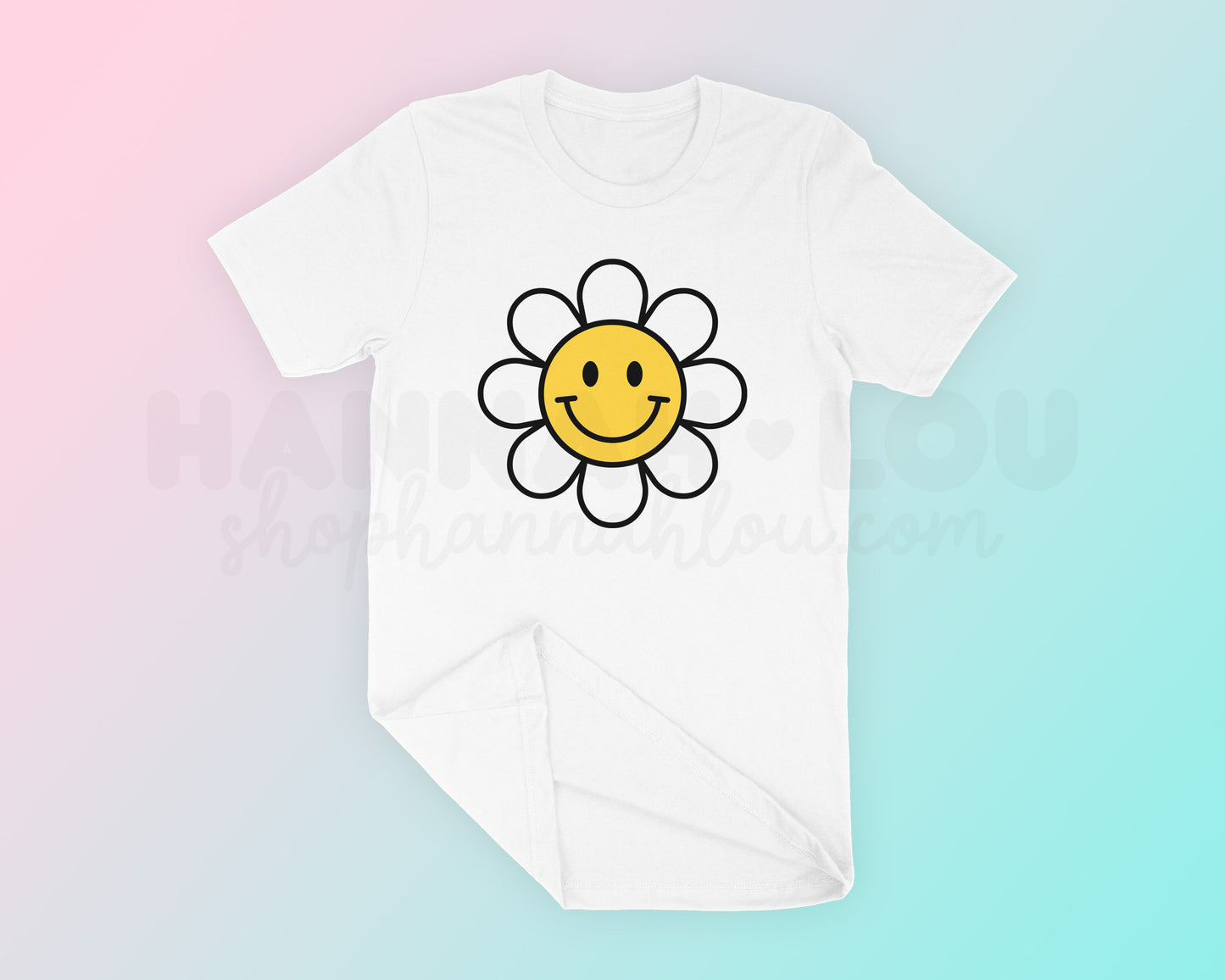 My Retro Daisy PNG is part of my Hippie Sublimation Designs collection, and features a retro daisy flower with a happy face.