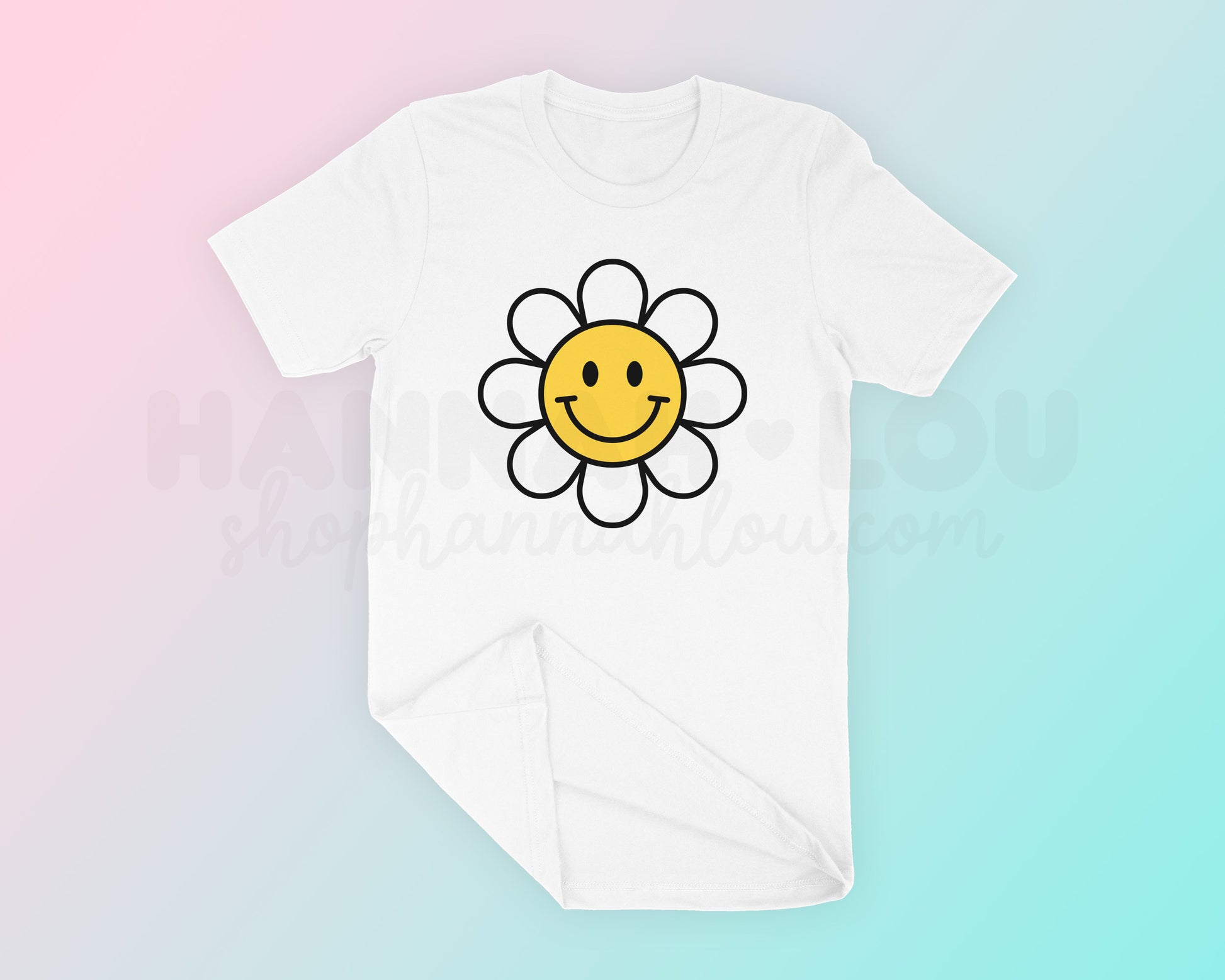 My Retro Daisy PNG is part of my Hippie Sublimation Designs collection, and features a retro daisy flower with a happy face.