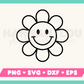 My Retro Daisy SVG is part of my Hippie SVG Files for Cricut collection, and features an outline of a retro daisy flower with a happy face.