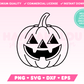 My vintage-inspired Retro Jack-o-Lantern SVG is part of my Halloween SVG Files for Cricut collection, and features an outline of a carved pumpkin with a creepy face.