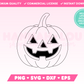 My vintage-inspired Retro Jack-o-Lantern SVG is part of my Halloween SVG Files for Cricut collection, and features a single-line drawing or sketch of a carved pumpkin with a creepy face.