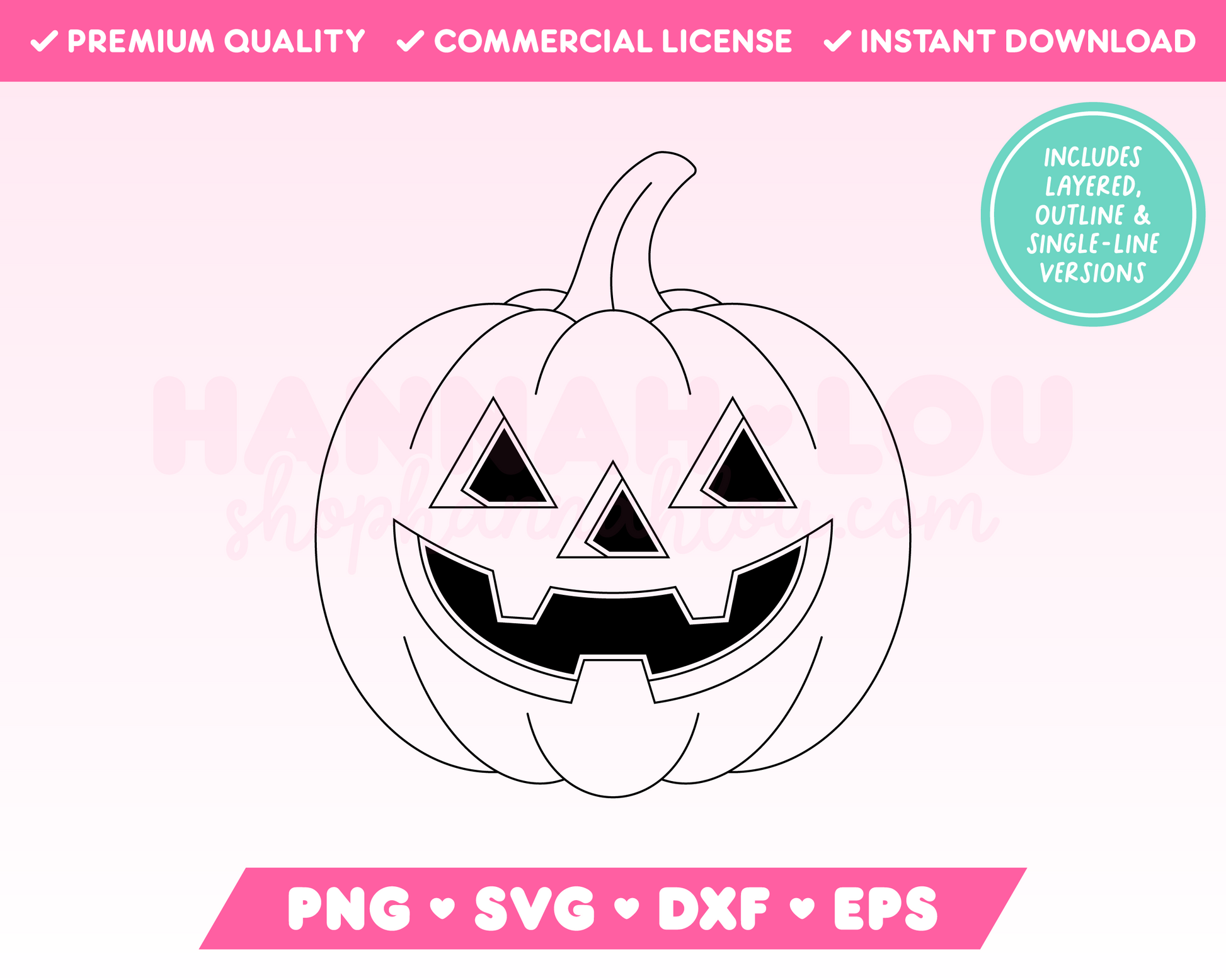 My vintage-inspired Retro Jack-o-Lantern SVG is part of my Halloween SVG Files for Cricut collection, and features a single-line drawing or sketch of a carved pumpkin with a creepy face.