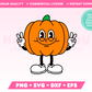 Retro Pumpkin Mascot SVG • Fall SVG Files for Cricut · Fall Sublimation Designs