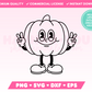 Retro Pumpkin Mascot SVG • Fall SVG Files for Cricut · Fall Sublimation Designs