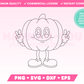 Retro Pumpkin Mascot SVG • Fall SVG Files for Cricut · Fall Sublimation Designs