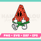 Retro Watermelon Mascot SVG