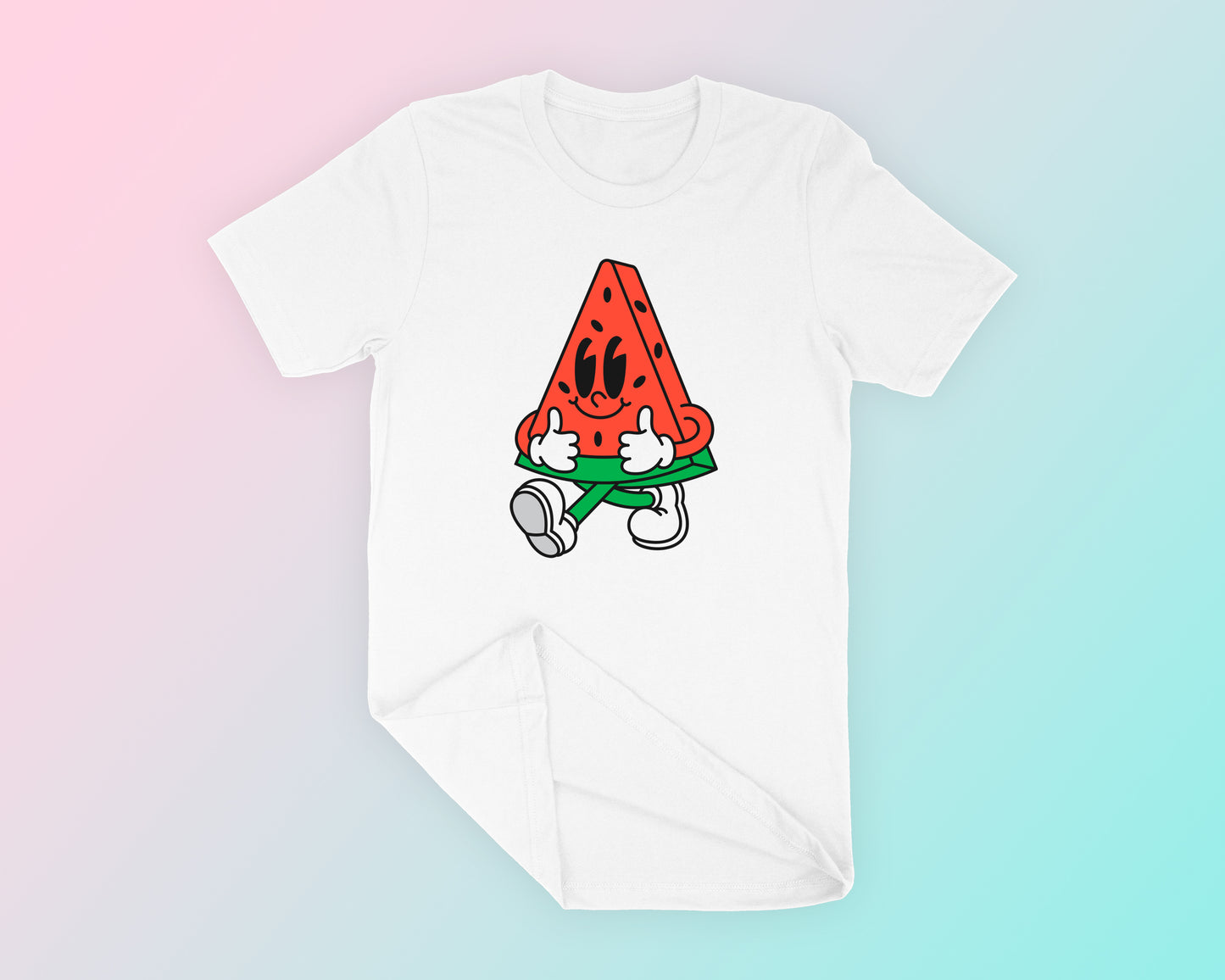 Retro Watermelon Mascot SVG