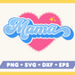 Retro Mama Heart SVG