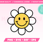 My Retro Flower SVG is part of my Retro SVG Files for Cricut collection, and features a retro daisy flower with a happy face.
