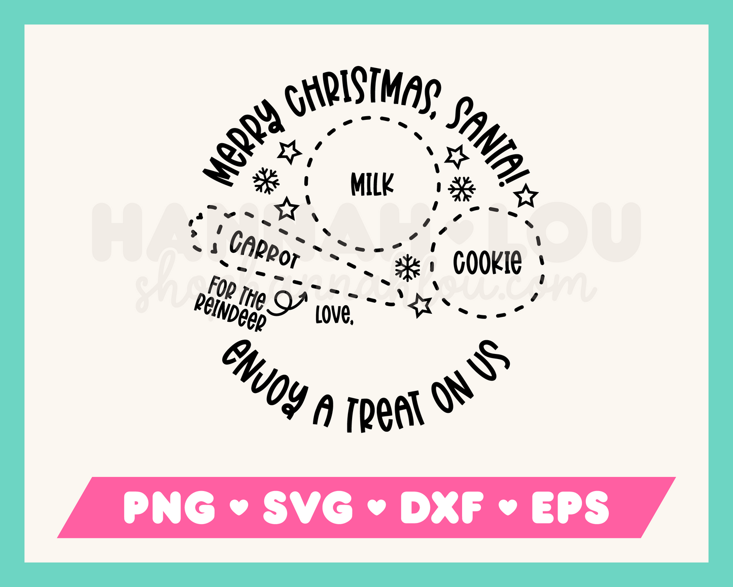 Personalized Santa Plate SVG