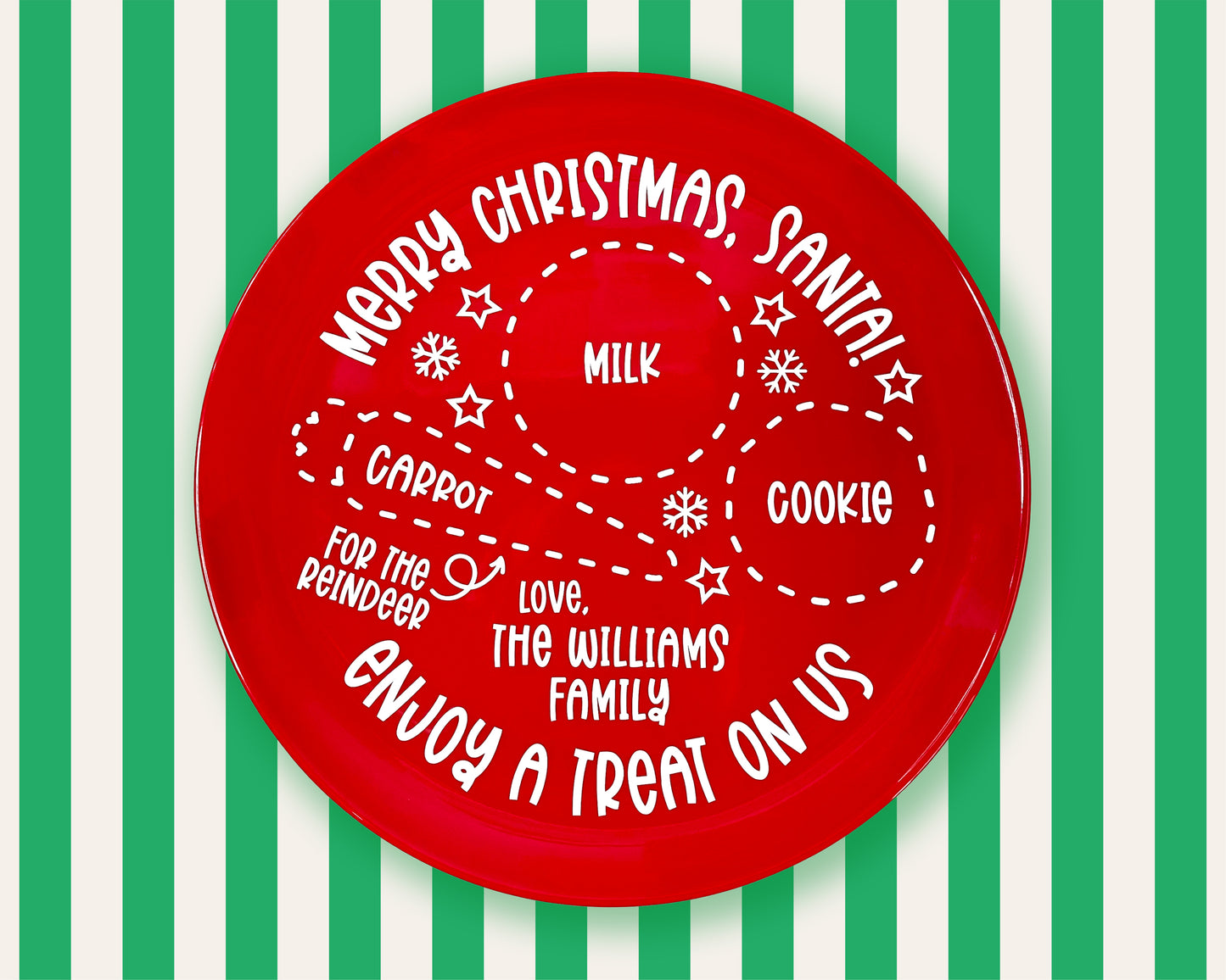 Personalized Santa Plate SVG