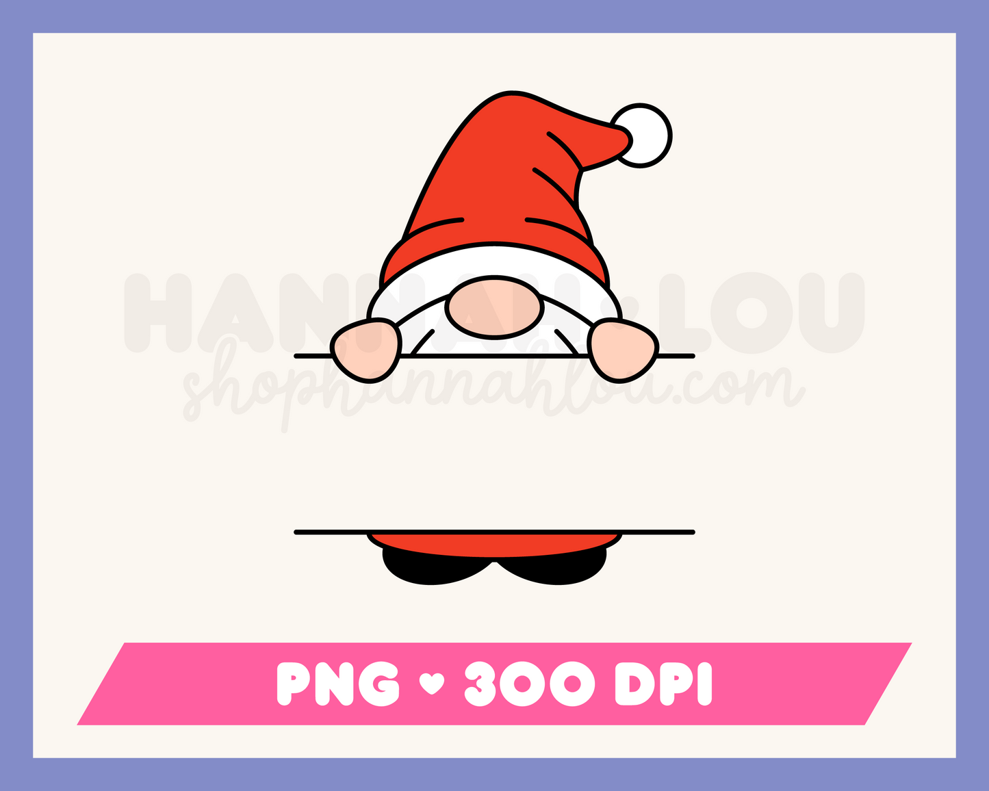 My cute Split Monogram Christmas Gnome PNG is part of my Christmas Sublimation Designs collection, and features a squat little gnome dressed as Santa with an area for you to personalize the design with a name.