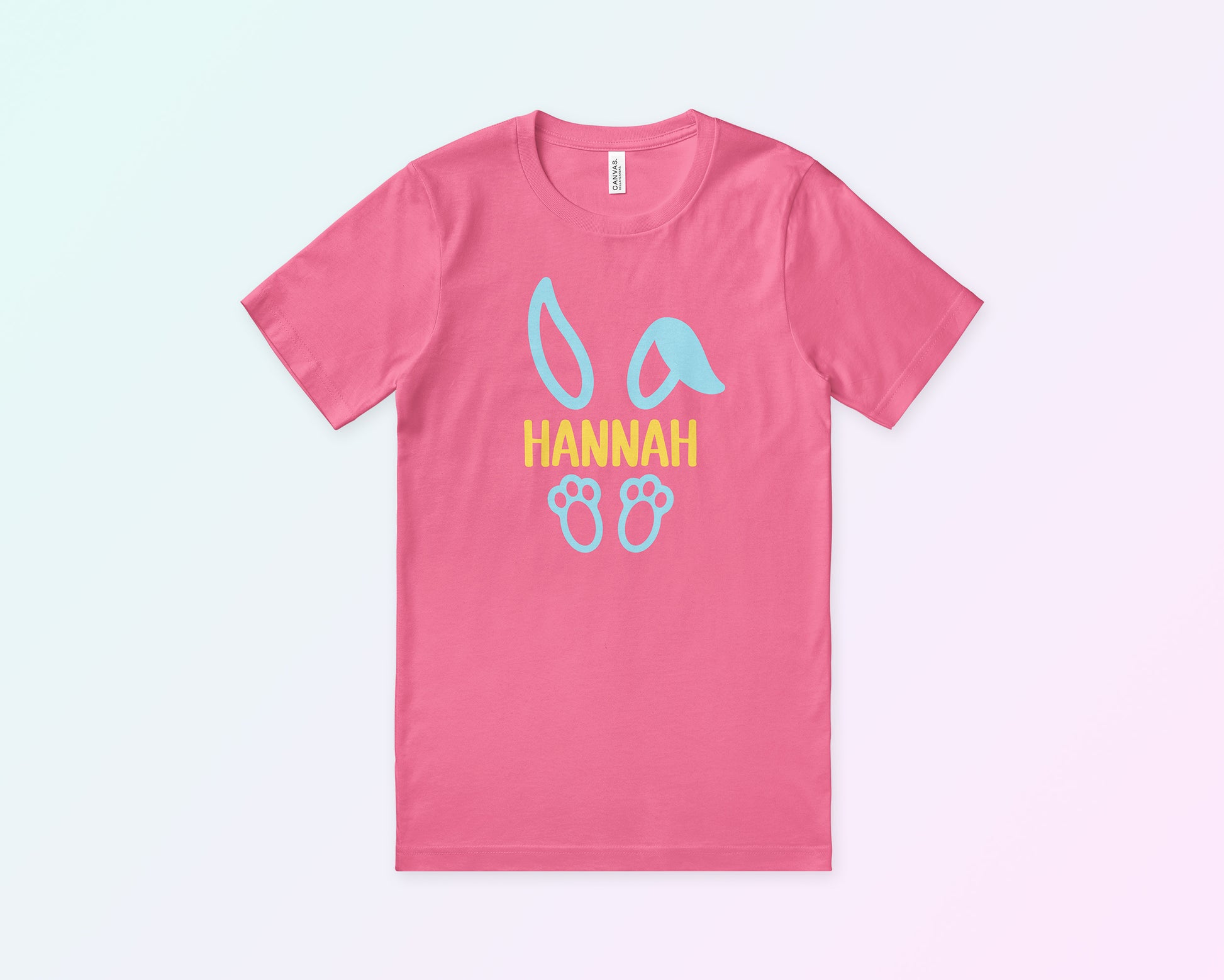 My free Split Monogram Easter Bunny SVG is part of my Free Easter SVG Files for Cricut collection, and features a t-shirt displaying an Easter bunny with space to personalize it with a name.