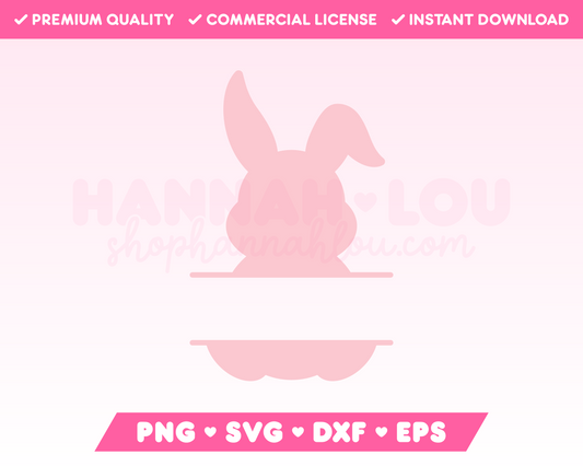 Split Monogram Easter Bunny SVG • Easter SVG Files for Cricut