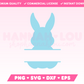 Split Monogram Easter Bunny SVG • Easter SVG Files for Cricut