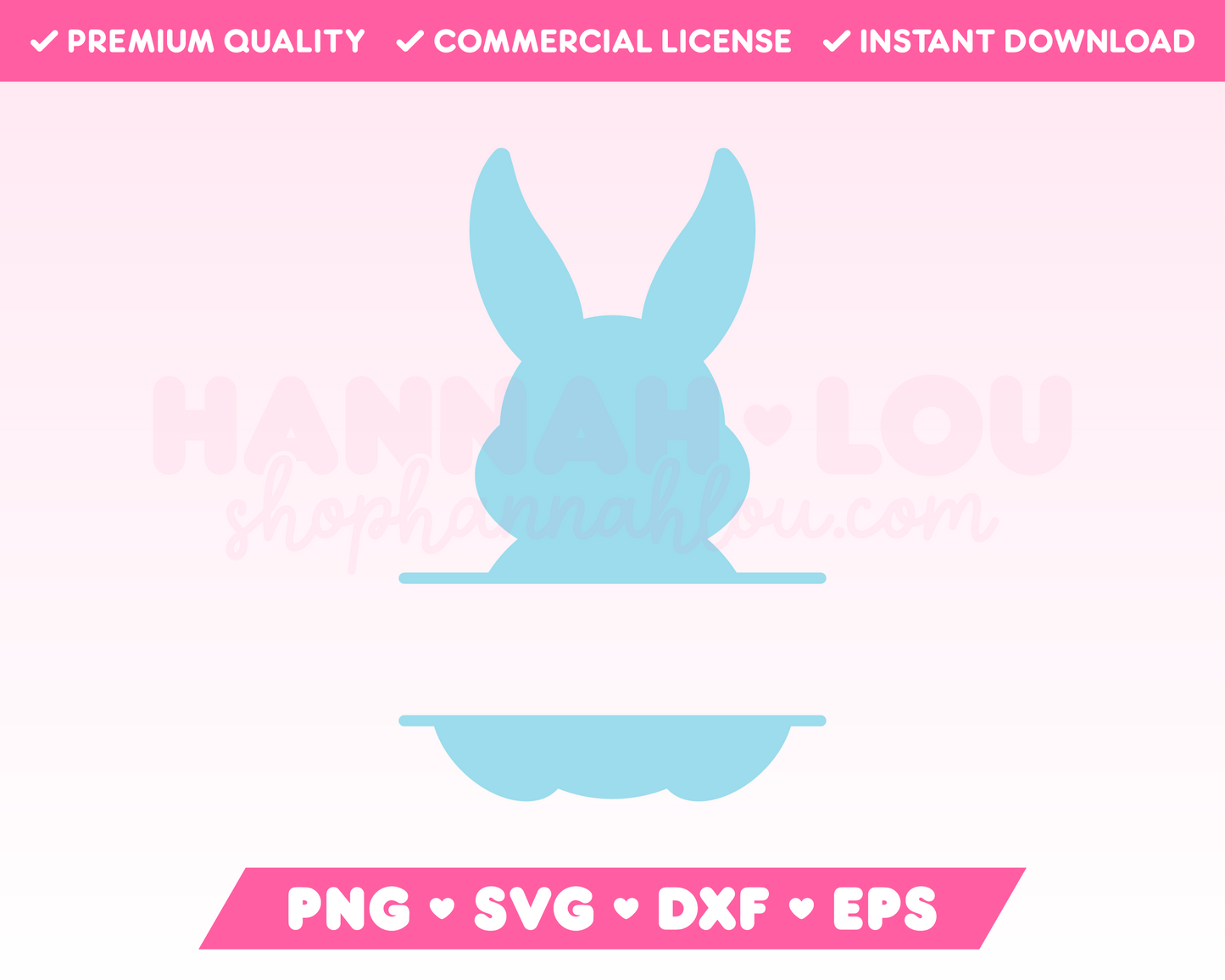 Split Monogram Easter Bunny SVG • Easter SVG Files for Cricut