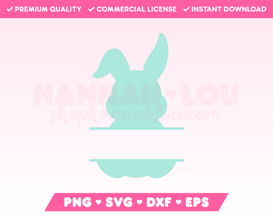 Split Monogram Easter Bunny SVG • Easter SVG Files for Cricut