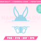 Split Monogram Easter Egg Bunny SVG • Easter SVG Files for Cricut