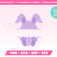 Split Monogram Easter Egg Bunny SVG • Easter SVG Files for Cricut