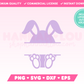 Split Monogram Easter Egg Bunny SVG • Easter SVG Files for Cricut