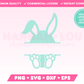 Split Monogram Easter Egg Bunny SVG • Easter SVG Files for Cricut