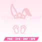 Split Monogram Flower Crown Easter Bunny SVG • Easter SVG Files for Cricut