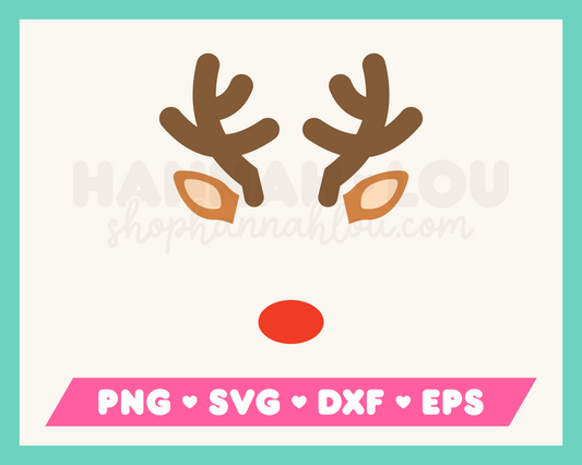 My Split Monogram Reindeer SVG is part of my Christmas SVG files for Cricut collection, and features a reindeer face that can be personalized with a name.