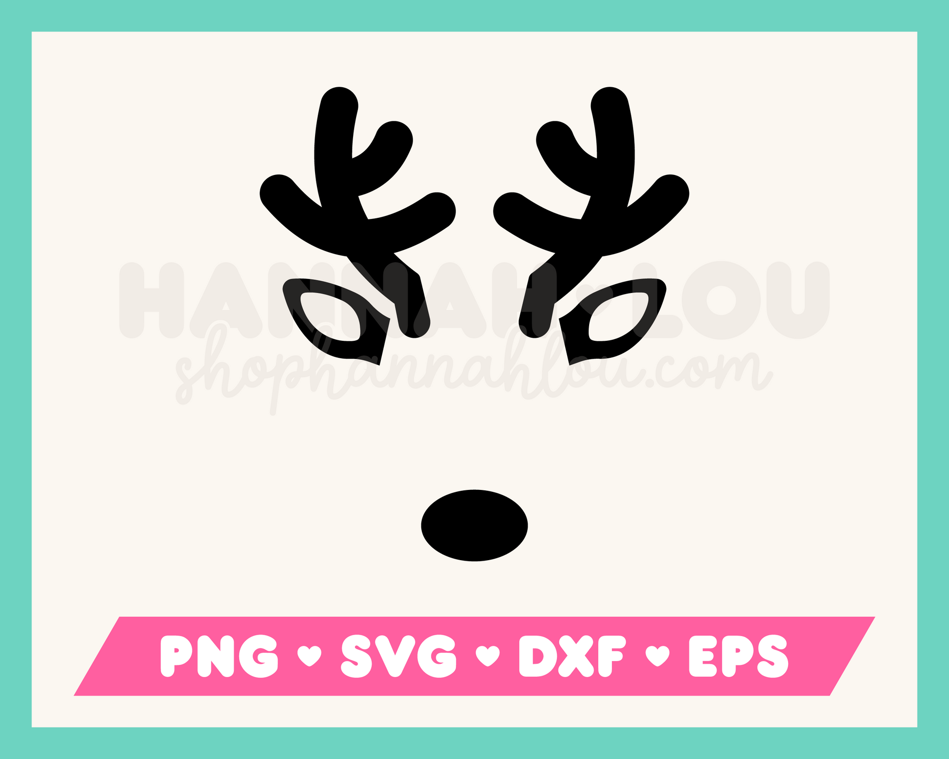 My Split Monogram Reindeer SVG is part of my Christmas SVG files for Cricut collection, and features a reindeer face that can be personalized with a name.