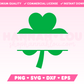 Split Monogram Shamrock SVG • St. Patrick's Day SVG Files for Cricut