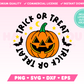 Trick or Treat Jack-o-Lantern SVG · Halloween SVG Files for Cricut · Halloween Sublimation Designs