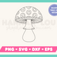 My psychedelic Trippy Mushroom SVG is part of my Hippie SVG files for Cricut collection, and features a single-line drawing of a retro trippy mushroom covered in happy faces.