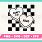 Checkered Valentine's Day Candy Hearts SVG