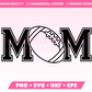 My trendy Varsity American Football Mom SVG is part of my American Football SVG Files for Cricut collection, and features the word Mom in a varsity-style font with an American football in place of the letter O.