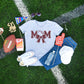 Varsity American Football Mom with Coquette Bow SVG • American Football SVG Files for Cricut • American Football Sublimation Designs