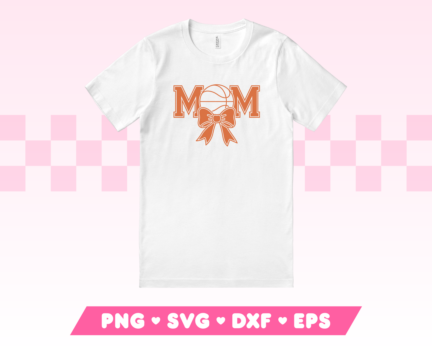 Varsity Basketball Mom with Coquette Bow SVG • Basketball SVG Files for Cricut • Basketball Sublimation Designs