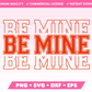 Varsity Be Mine SVG · Valentine's Day SVG Files for Cricut · Valentine's Day Sublimation Designs